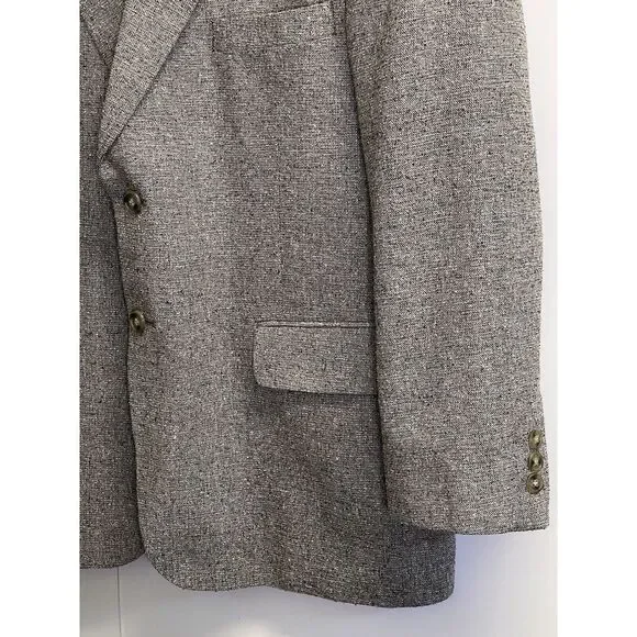 Bert Pulitzer Sport Coat Mens 44S Gray Melange 100% Pure Silk Tweed‎ Blazer